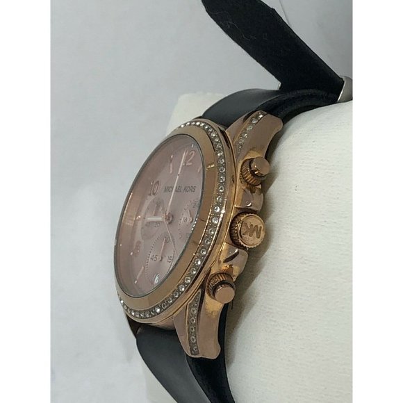 MICHAEL KORS MK5943 Women\'s Leather Analog Rose Di main image 4